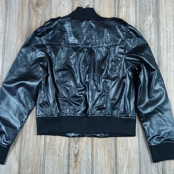 Black Faux Leather Moto Jacket - Picture 15 of 16